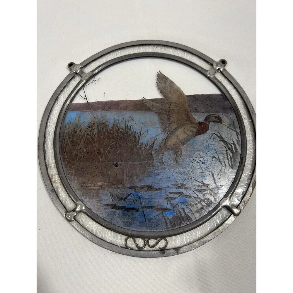Waterfowl Window Suncatcher Panel Hanging Decor Rustic Cabin